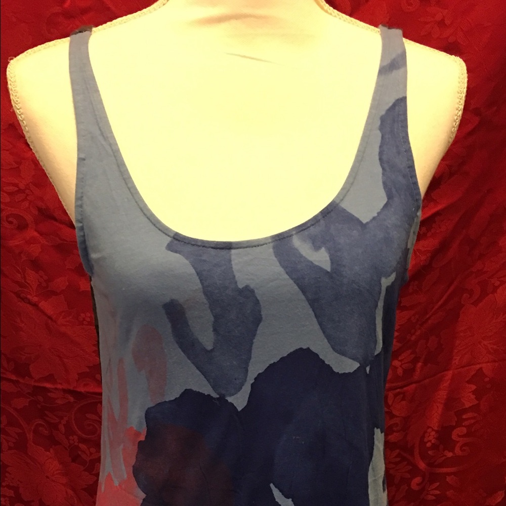 Express Blue and Red Mini Dress